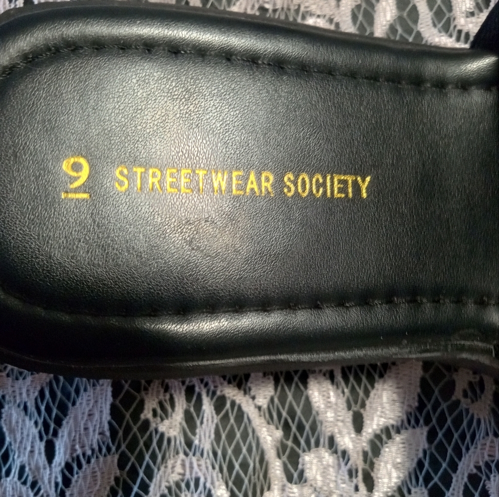 Streetwear Society Black Platform Slides - Picture 4 of 4